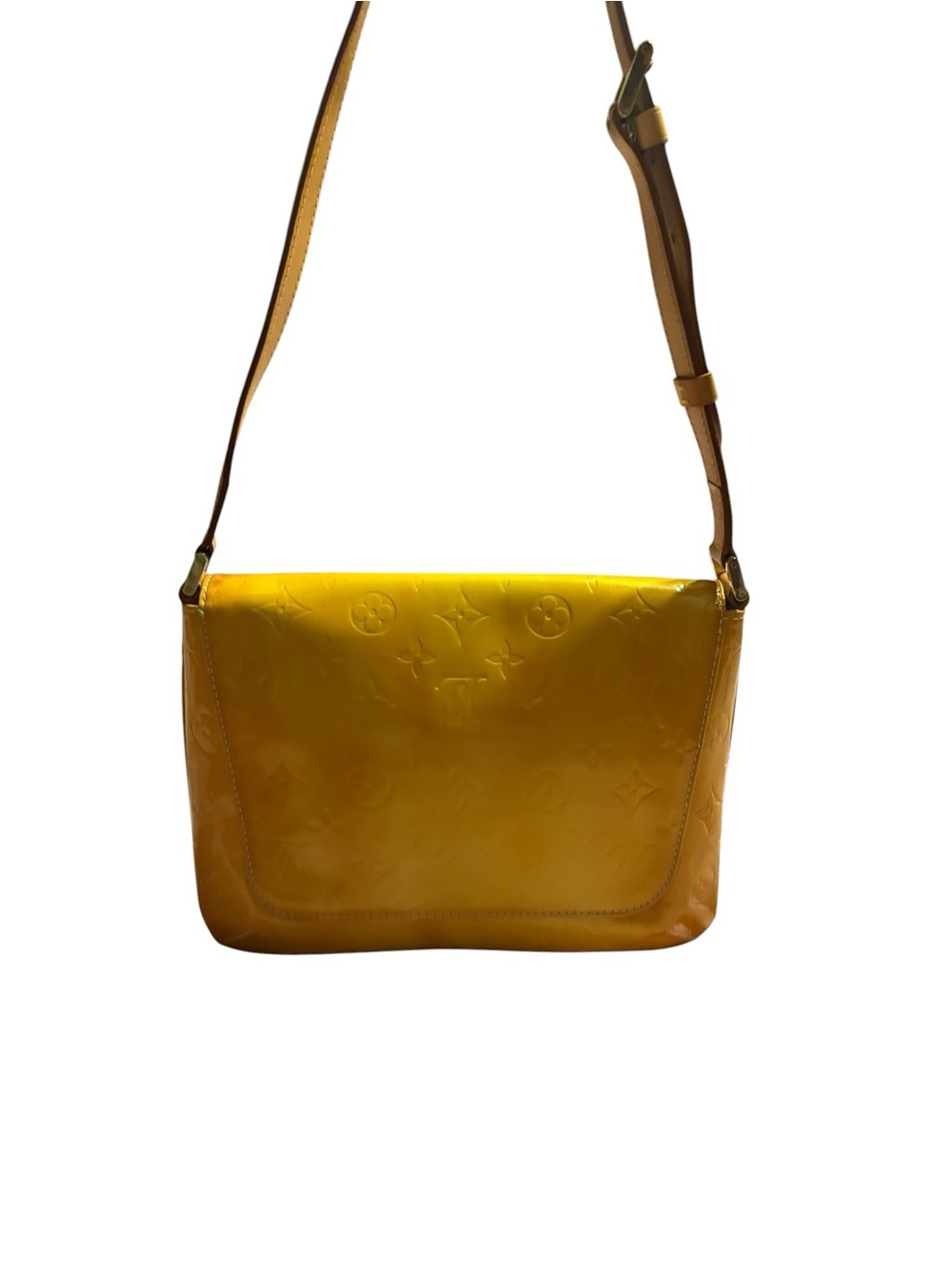 vintage Louis Vuitton Yellow Monogram Vernis Thompson Street bag & Dust bag